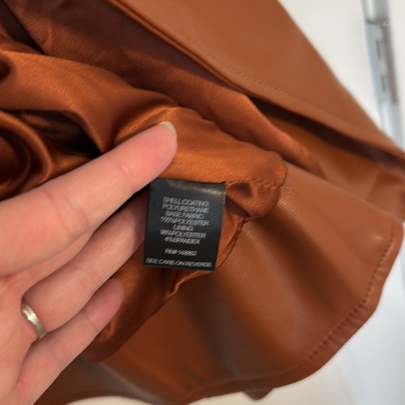 TORRID Brown Faux Leather Moto Jacket Size 1 - Picture 6 of 9